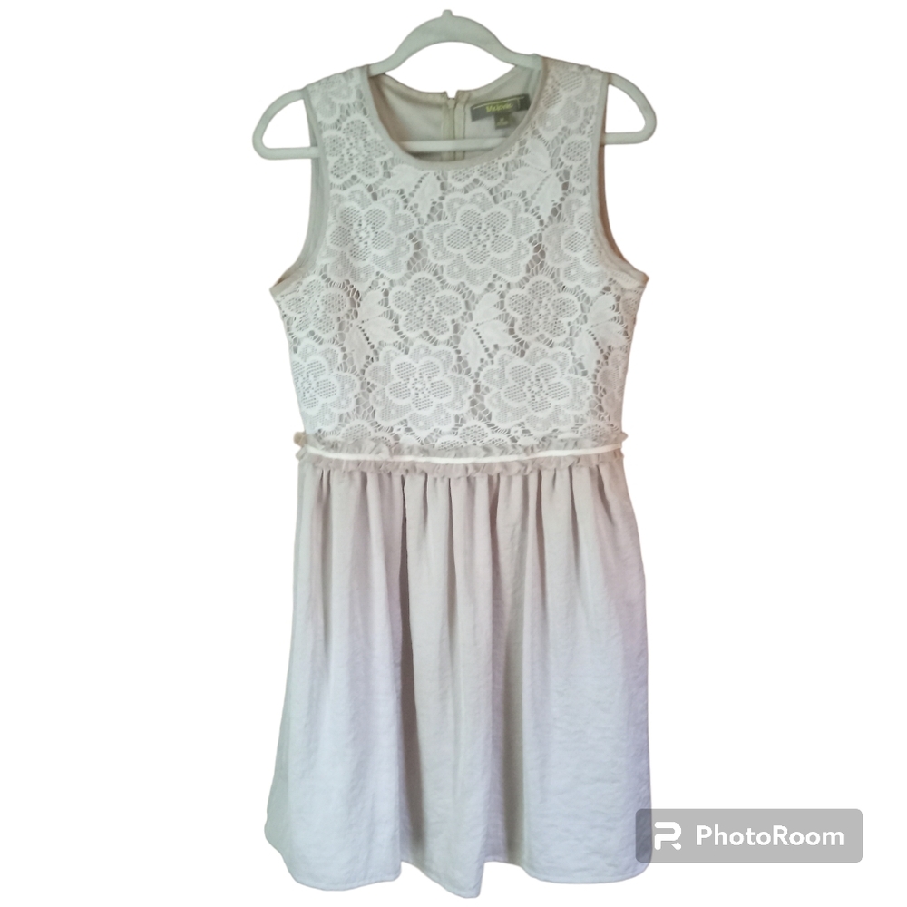 Melonie Cocktail Floral Lace Dress Sleeveless Cute Evening Spring Wedding sz 10